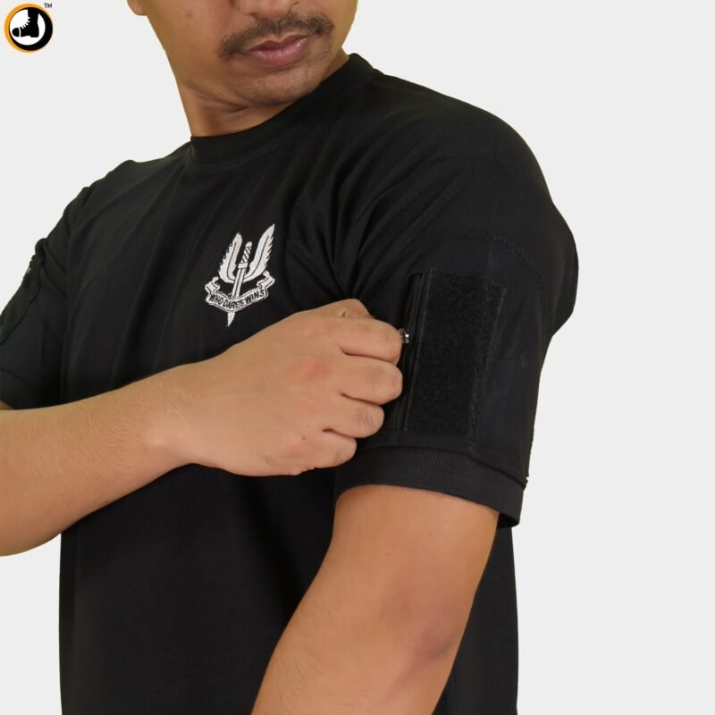 Special Forces Army Light T-Shirt with Balidan Logo – Black - Image 6