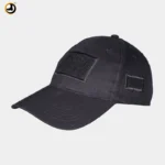 Black Tactical Cap with Triple Velcro Panels