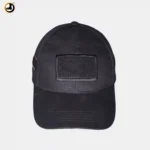Black Tactical Cap with Triple Velcro Panels - Image 2