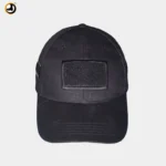 Black Tactical Cap with Triple Velcro Panels - Image 4