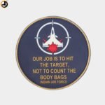 Indian Air Force Hit the Target Round Rubber Patch | Velcro Back
