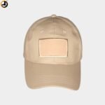 Tactical Sand Beige Cap with Velcro Patch Panel - Image 2