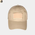 Tactical Sand Beige Cap with Velcro Patch Panel - Image 3