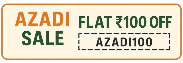 AZADI SALE COUPON 100