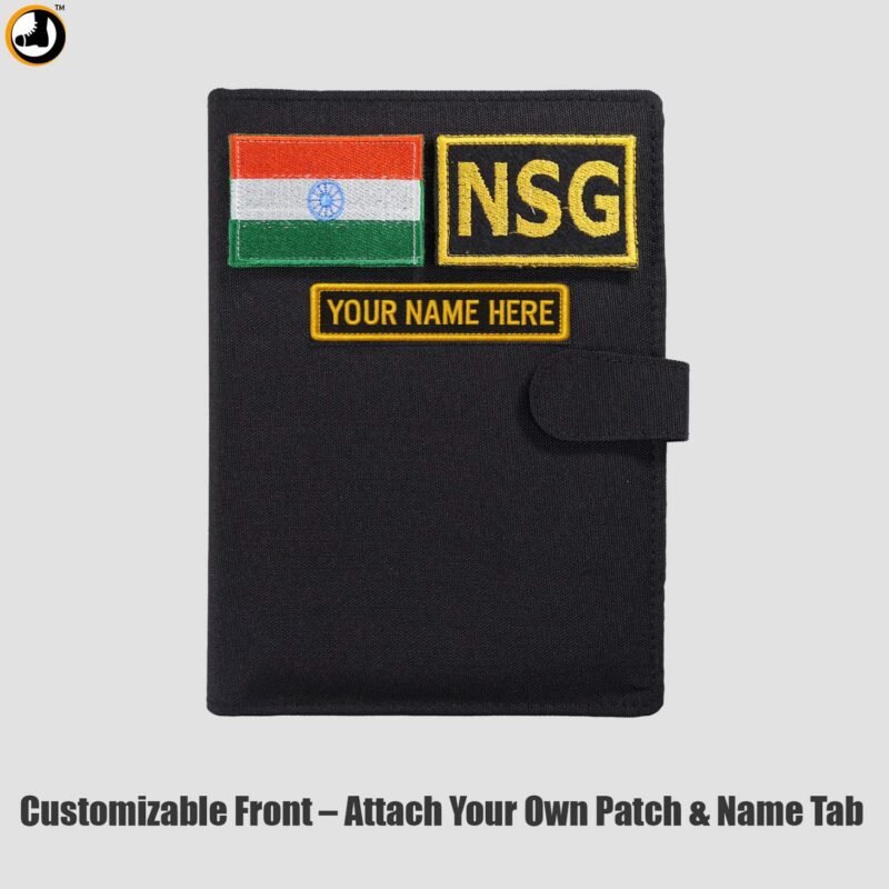 Black Tactical Diary with Removable Inner Notebook (Size - 24cm X 18cm) - Image 8