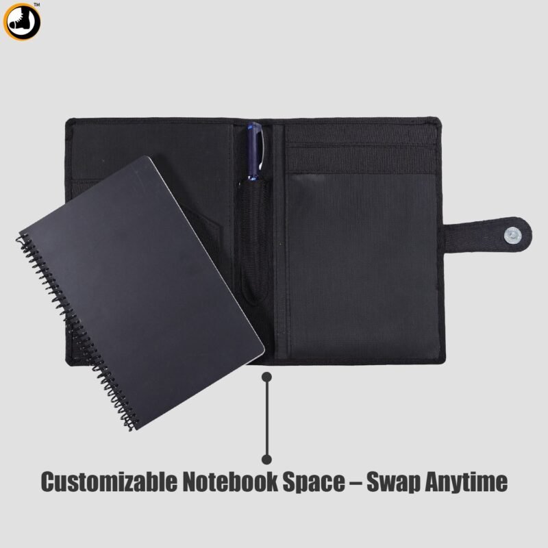 Black Tactical Diary with Removable Inner Notebook (Size - 24cm X 18cm) - Image 4