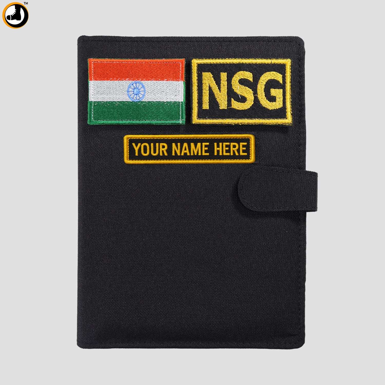 BLACK TACTICAL DIARY WITH VELCRO ONLINE ARMY STORE 9 Black Tactical Diary with Removable Inner Notebook (Size - 24cm X 18cm) - Image 1