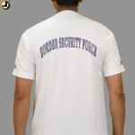 White BSF Logo T-Shirt with Border Security Force Print - Image 5