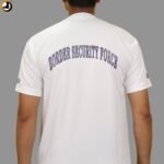 White BSF Logo T-Shirt with Border Security Force Print - Image 6