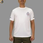 White BSF Logo T-Shirt with Border Security Force Print - Image 2