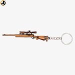 AWM Sniper Rifle Keychain – Metallic Gun Keyring - Image 3