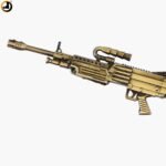 LMG Gun Keychain – Metallic Light Machine Gun Keyring - Image 3