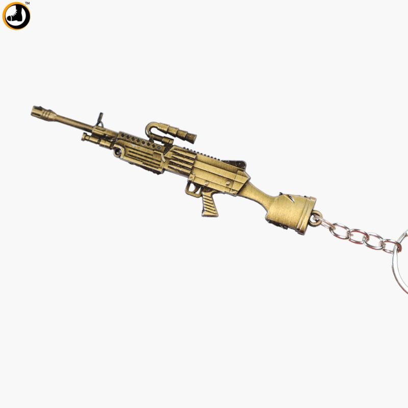 LMG Gun Keychain – Metallic Light Machine Gun Keyring