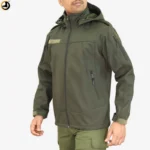 Tactical Army Green Fleece-Lined Softshell Jacket - Image 7