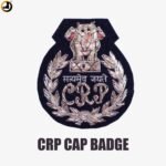 CRP Officers Cap Badge with Zari Embroidery Work - Image 2