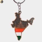 India Map Keychain with Taj Mahal & Tricolor Design - Image 2