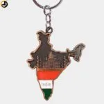 India Map Keychain with Taj Mahal & Tricolor Design - Image 2
