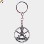 Indian Army Emblem Keychain (Silver)