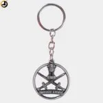 Indian Army Emblem Keychain (Silver)