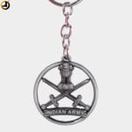 Indian Army Emblem Keychain (Silver) - Image 2