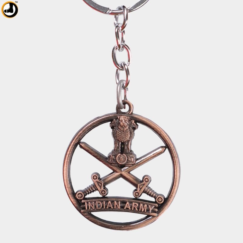 Indian Army Emblem Keychain (Bronze) - Image 2
