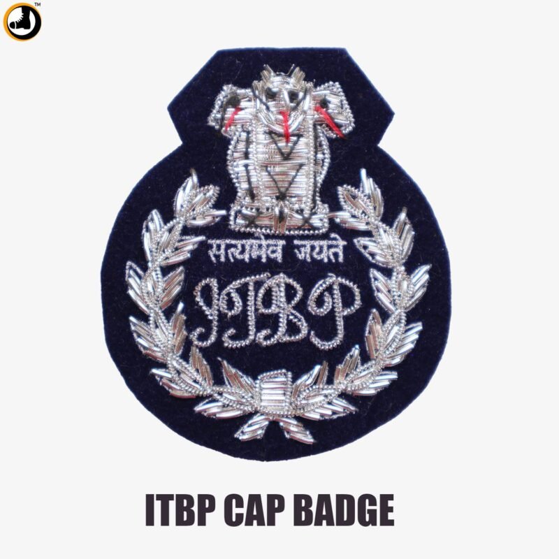 ITBP Officers Cap Badge – Zari Embroidery - Image 2