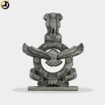 Double-Sided Indian Air Force Car Dashboard Emblem – Bronze Finish - Image 2
