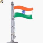 Indian National Flag Car Dashboard Emblem – Patriotic Tricolor Stand - Image 3