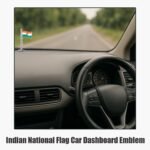 Indian National Flag Car Dashboard Emblem – Patriotic Tricolor Stand - Image 2
