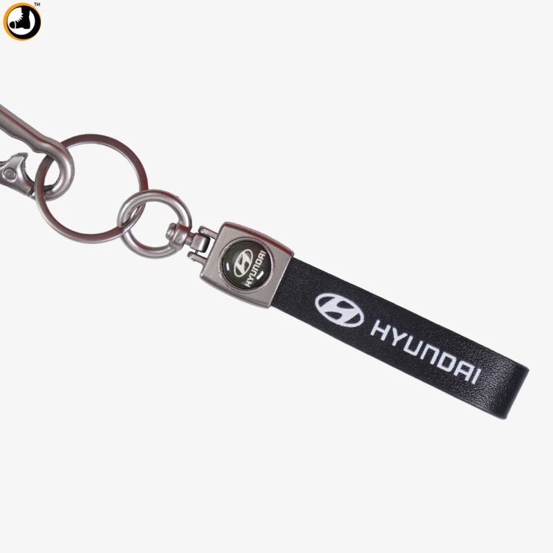 Leather Strap Keychain with Vehicle Brand Logo - Image 3