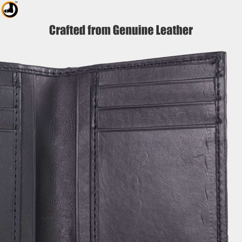 NSG Card Holder – Black Genuine Leather with Embroidered Logo - Image 3