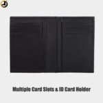NSG Card Holder – Black Genuine Leather with Embroidered Logo - Image 2