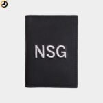 NSG Card Holder – Black Genuine Leather with Embroidered Logo