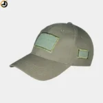 Olive Green Tactical Cap with Triple Velcro Panels - Image 2