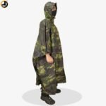 Premium Camouflage Rain Poncho – Waterproof Zipper Pocket & Inner Taping - Image 2