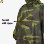 Premium Camouflage Rain Poncho – Waterproof Zipper Pocket & Inner Taping - Image 4