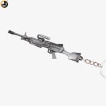 LMG Gun Keychain – Metallic Light Machine Gun Keyring - Image 4