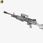 LMG Gun Keychain – Metallic Light Machine Gun Keyring - Image 5