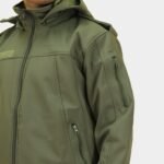 Tactical Army Green Fleece-Lined Softshell Jacket - Image 7
