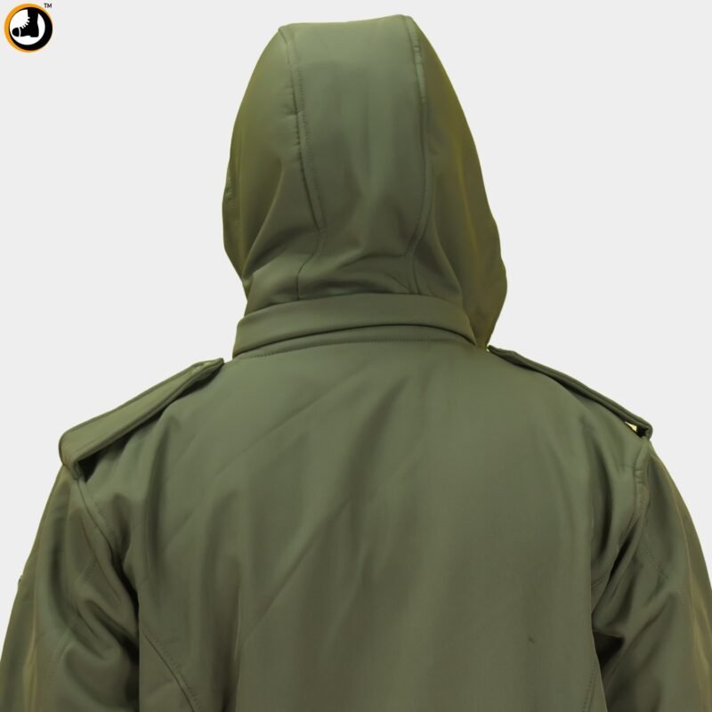 Tactical Army Green Fleece-Lined Softshell Jacket - Image 11