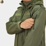 Tactical Army Green Fleece-Lined Softshell Jacket - Image 5