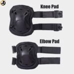Tactical Knee and Elbow Guard Set – Black - Image 5