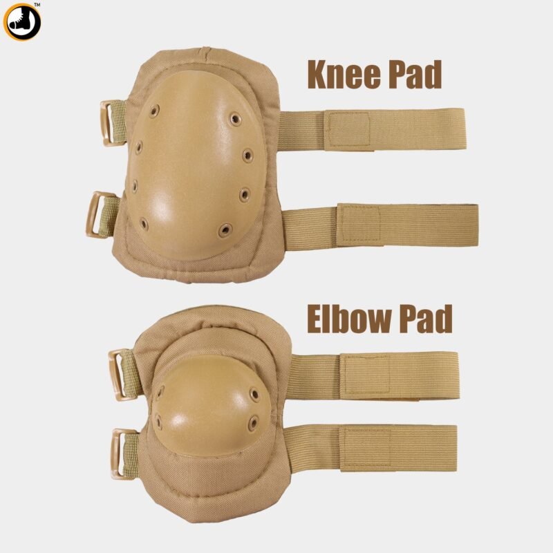 Tactical Knee and Elbow Guard Set – Tan - Image 6