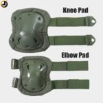 Tactical Knee and Elbow Guard Set – Army Green - Image 5