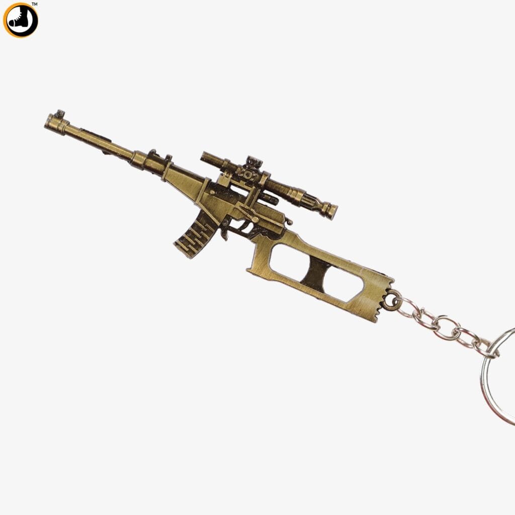 Sniper Rifle Bullet Keychain VSS Vintorez Sniper Rifle Keychain – Metallic Gun Keyring