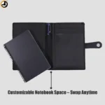 Black Tactical Diary with Removable Inner Notebook (Size - 24cm X 18cm) - Image 4