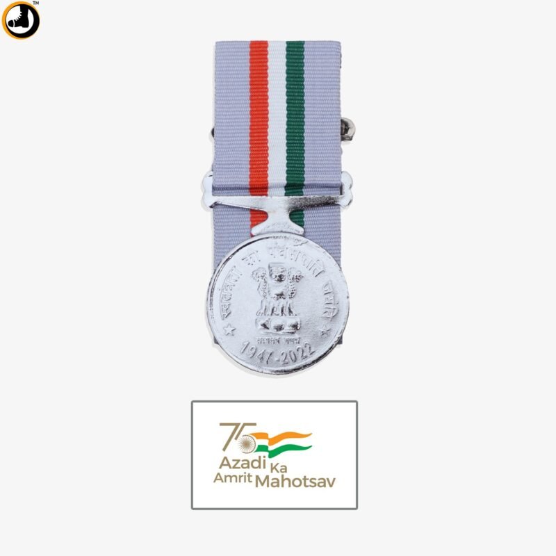 75 Years Medal with Ribbon – Azadi Ka Amrit Mahotsav Independence Medal (1947–2022) - Image 2