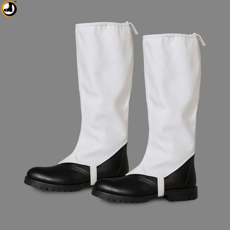 White Anklet for Boots – Parade & Ceremonial Leg Guard Cover