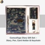 Camouflage Diary Gift Set – Diary, Pen, Card Holder & Keychain - Image 2