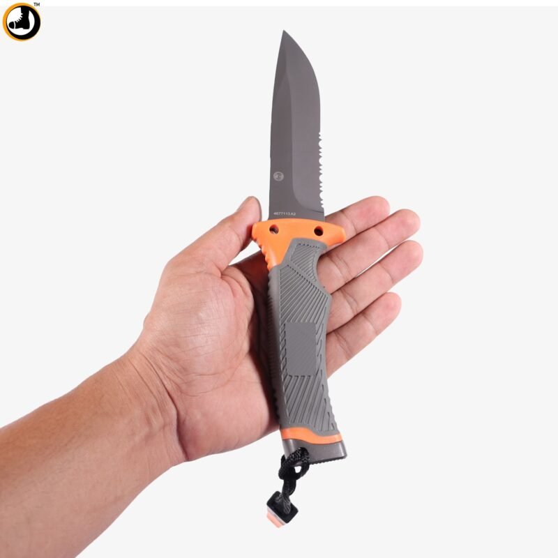 Premium Survival Fixed Blade Knife with Fire Starter & Emergency Whistle - Image 9
